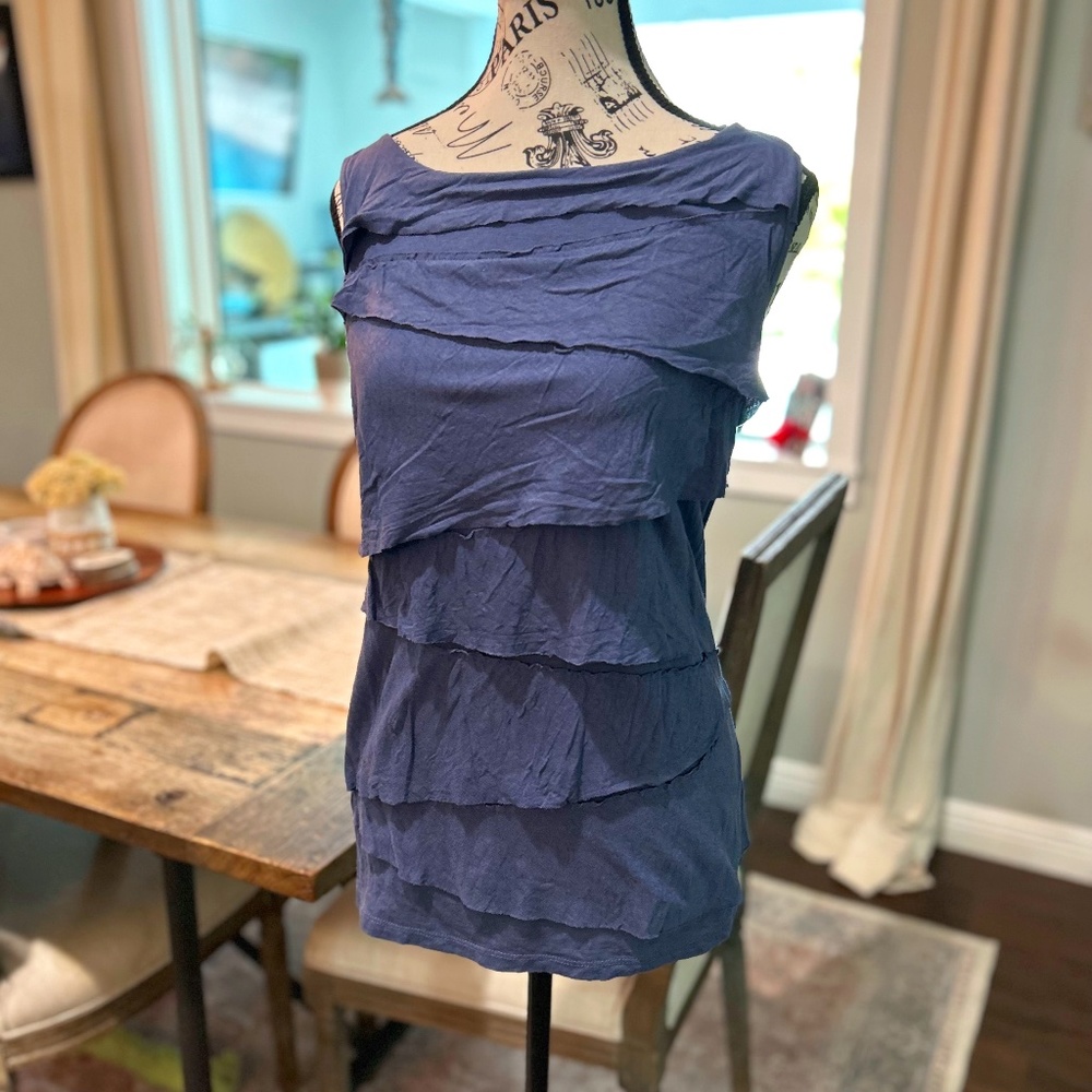 💙ANN TAYLOR TOP - SIZE SMALL - COLOR - BLUE/Plum 💙